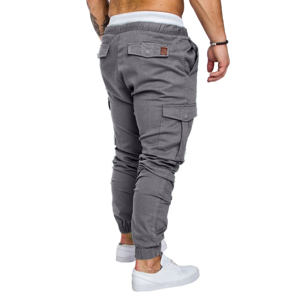 Mens Fashion Joggers Sports Pants Casual Cotton Cargo Pants Gym Sweatpants Trousers Mens Long Pants with Pocket