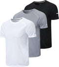 Men'S 1/3 Pack Workout Shirts Quick Dry Mesh Athletic T-Shirts