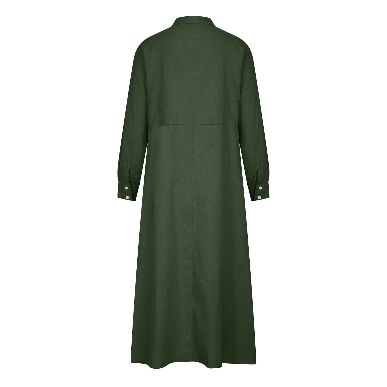 Womens Dresses Long Sleeve Women'S Fashion round Neck Loose Long Sleeve Solid Ankle-Length Dress Long Dress