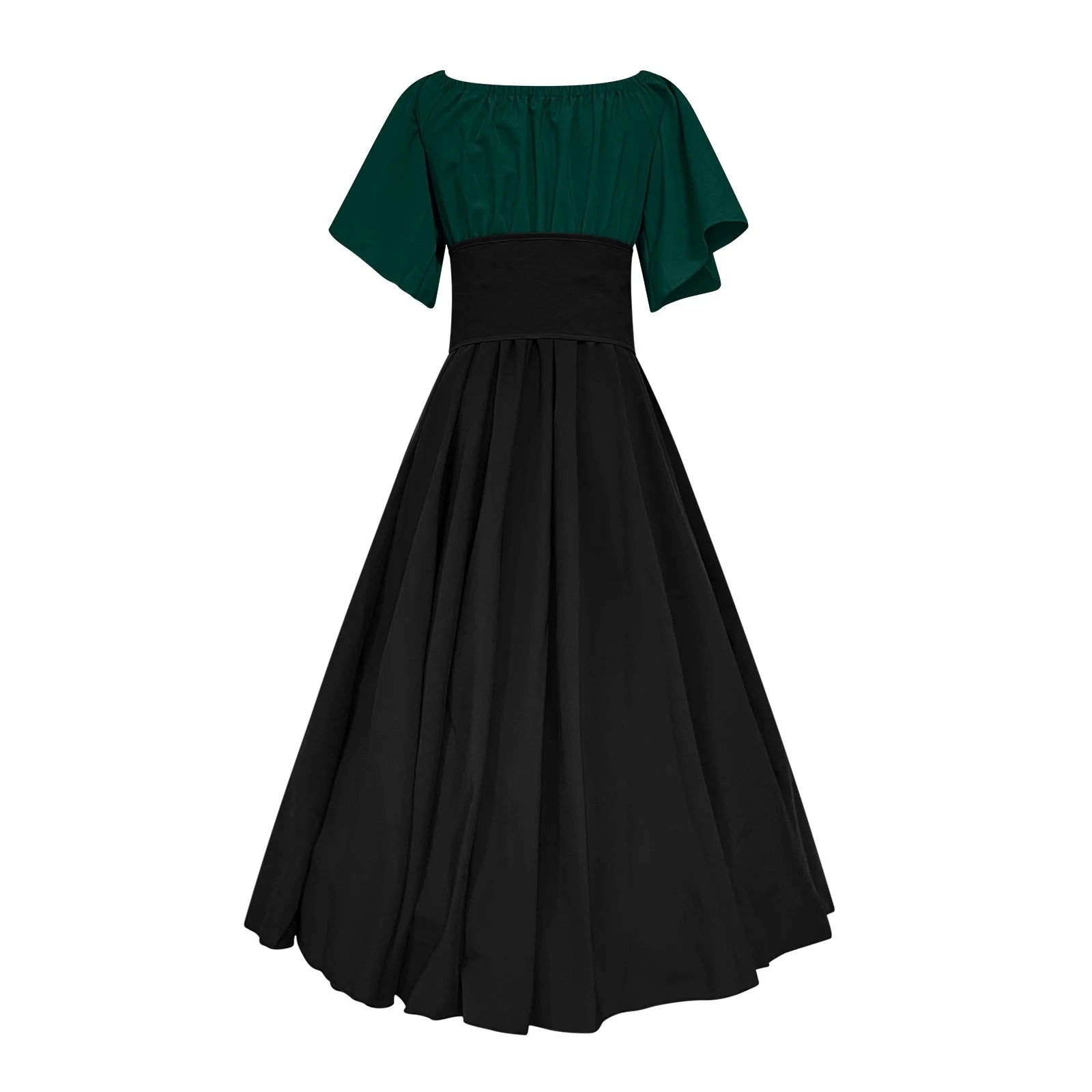 Women Vintage Corset Dress Solid Color Corset Midi Dress Winter plus Size Dress Fit and Flare Cocktail Dress Lace up Midi Dress Gothic Black Dress