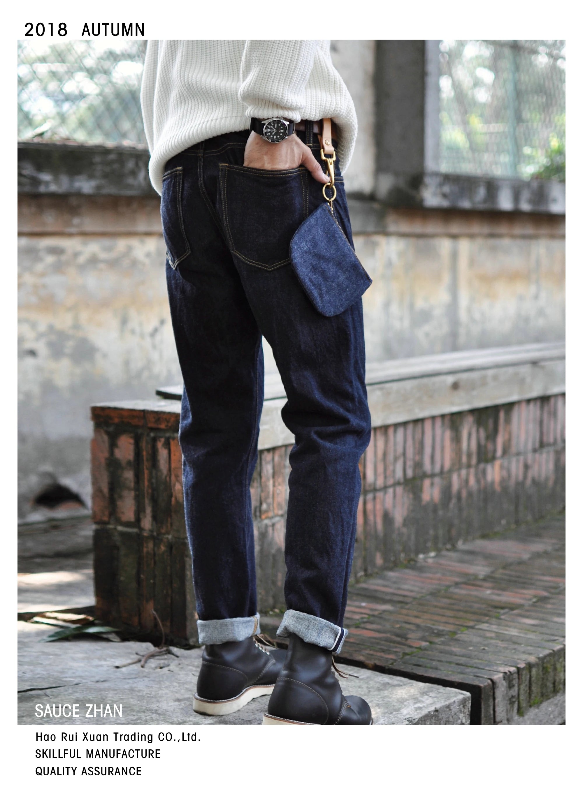 315XX Taper Fit Selvedge Denim Jeans for Men Denim Jeans Unwashed BLUE Jeans 14.5 Oz Motorcycle Jeans