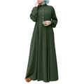 Womens Dresses Long Sleeve Women'S Fashion round Neck Loose Long Sleeve Solid Ankle-Length Dress Long Dress