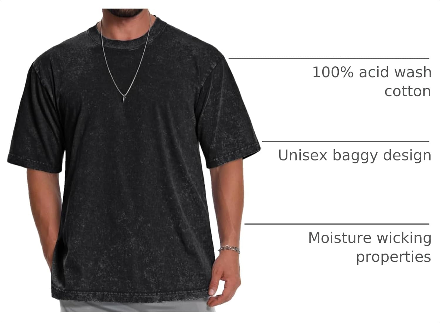 Oversized Tshirts for Men Short Sleeve Vintage Washed Basic Loose Tees